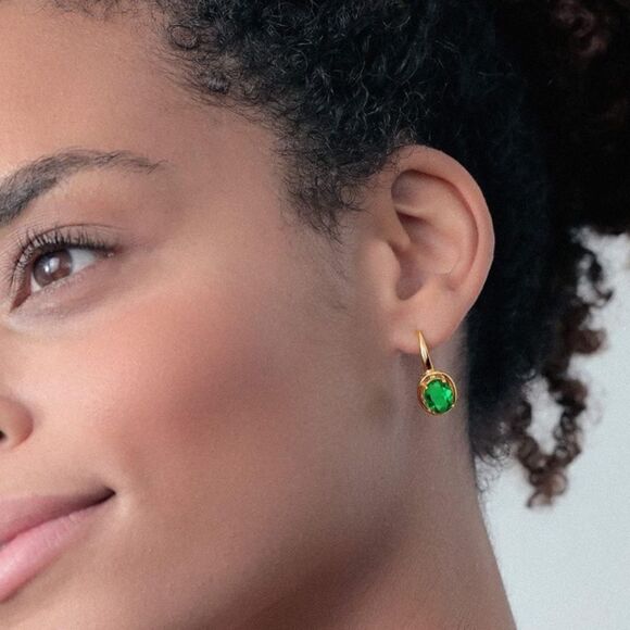 12171138_02.jpg?sw=800&sh=800 18K Yellow Gold 925 with 3.00 Cttw Emerald Oval Leverback Drop Earrings